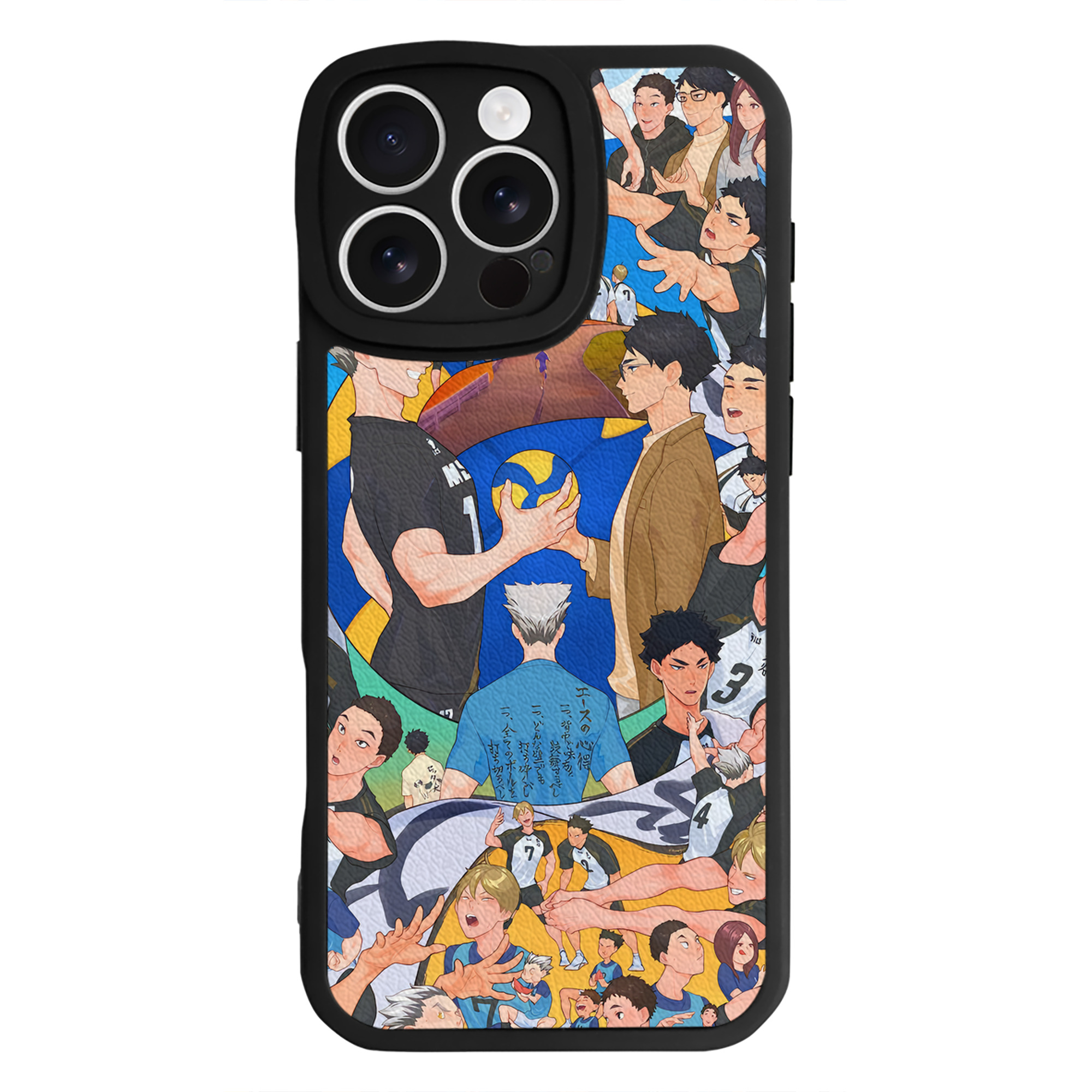 （画像用） ハイキュー!! Haikyu!! 【iPhone 16シリーズ対応】シリコンスマホケース（レザー調） 材質：シリコン